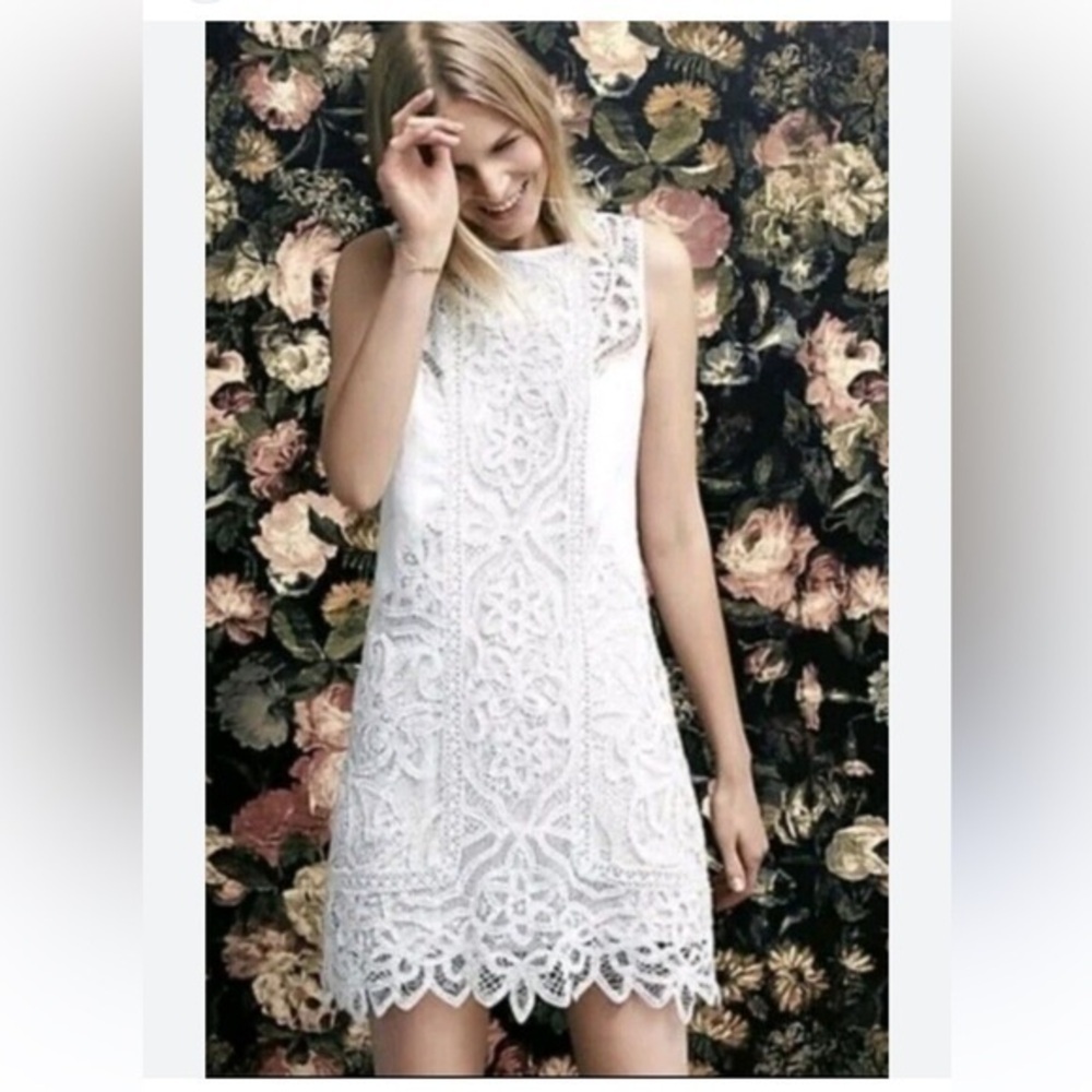 Moulinette Soeurs ivory cream sheath lace dress for Anthropologie size 6